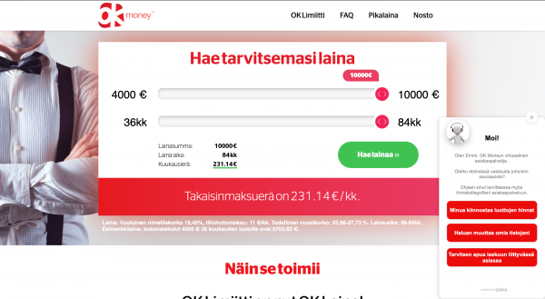 OKMoney - Laina enintään 10 000 €