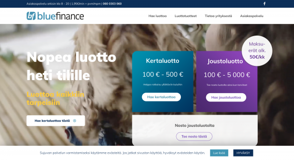 Blue Finance - Laina enintään 5 000 €