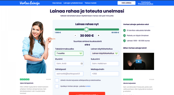Vertaa Lainoja - Laina enintään 60 000 €