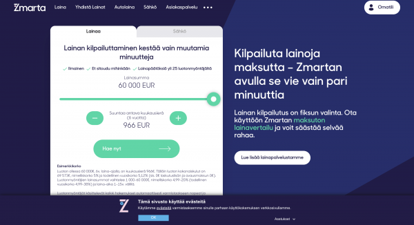 Zmarta - Laina enintään 60 000 €
